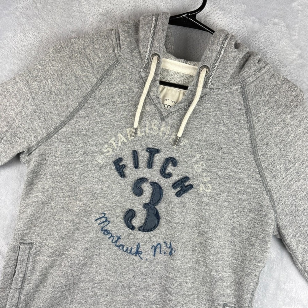 Vintage Abercrombie & Fitch Hoodie Womens Large Y2K Pullover Hooded Sweatshirt